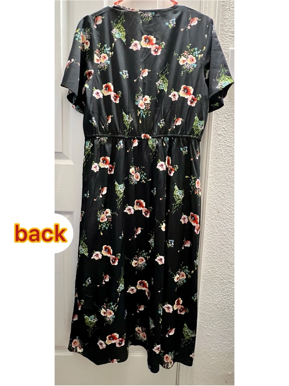 Missguided black floral maxi dress US women’s 8 UK 12 NWOT - Picture 3 of 16